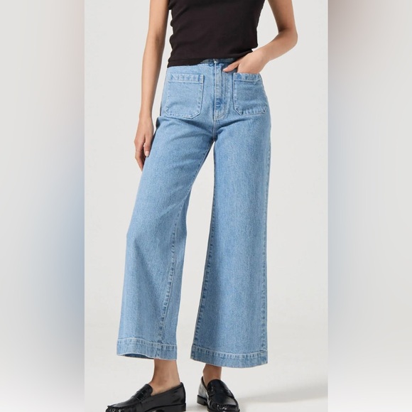 Classic Blue Wide-Leg Women Jeans - Picture 1 of 7
